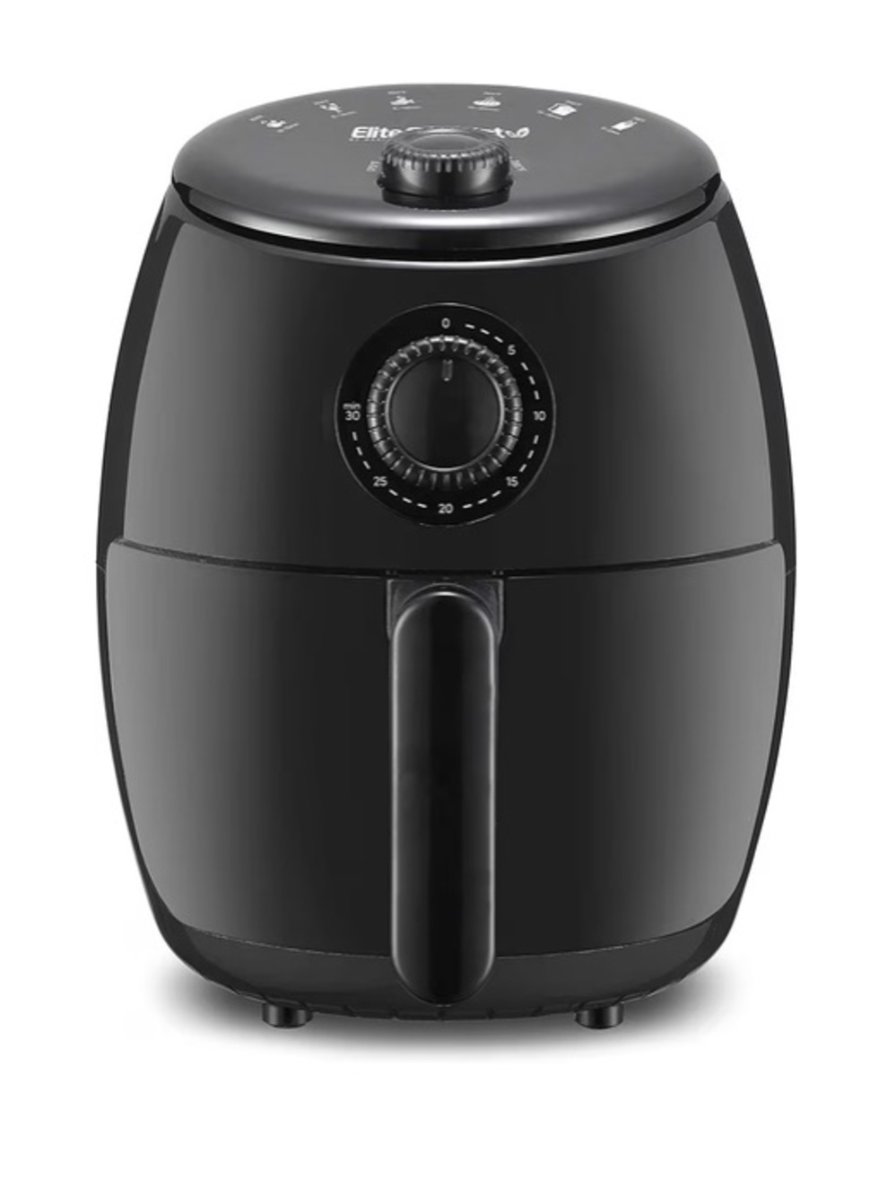 Black Air Fryer with Adjustable Timer